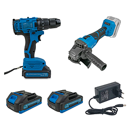 Комплект Kraissmann M-POWER 20 (болгарка + шурупокрут, 2 АКБ, зарядний)