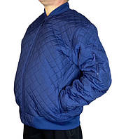 Чоловіча куртка-бомбер великого розміру СТЕГА на тонкому синтепоні, весна-осінь синя
