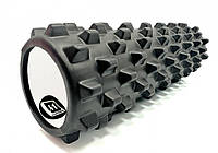 Массажный ролик (валик, роллер) EF2029 EasyFit Grid Roller PRO 45 см Черный