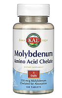 KAL, Molybdenum Amino Acid Chelate, Хелат молибдена, 250 мкг, 100 таблеток