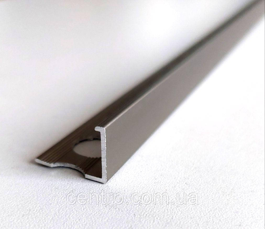 Алюмінієвий Г-подібний профіль для плитки до 8 мм АП10 L-2.7 м, фото 1