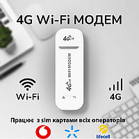 USB модем роутер с Wifi 4G и c возможностью раздачи интернета | USB Hot Spot. White/Silver. Год гарантии