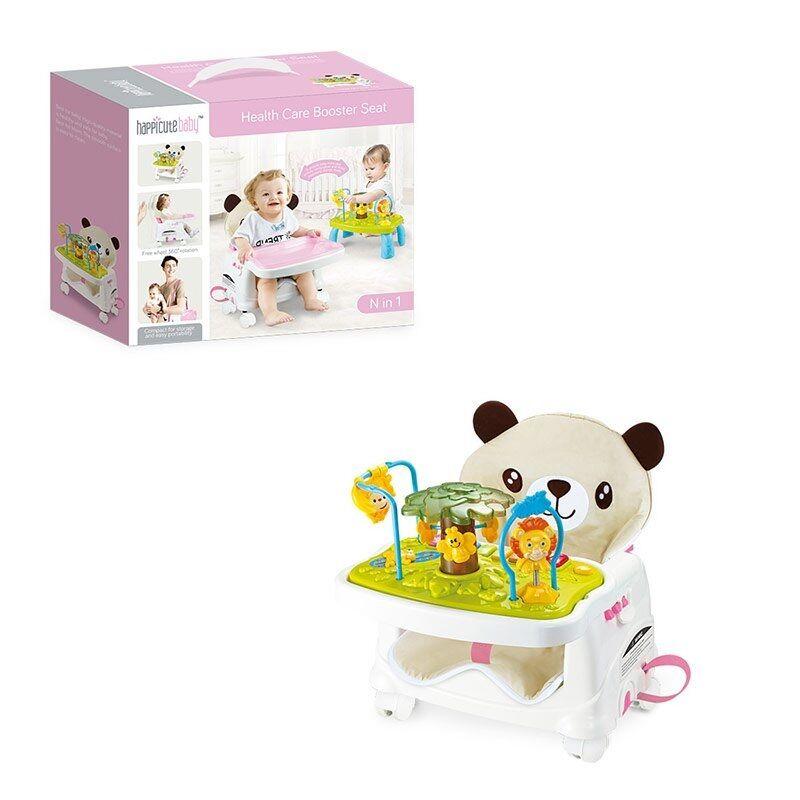 Багатофункціональний дитячий стільчик JDL 555-14 B знімний піднос, регулювання висоти, мелодії, підсвічування, фото 1