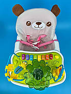 Багатофункціональний дитячий стільчик JDL 555-14 B знімний піднос, регулювання висоти, мелодії, підсвічування, фото 4