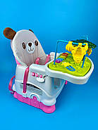 Багатофункціональний дитячий стільчик JDL 555-14 B знімний піднос, регулювання висоти, мелодії, підсвічування, фото 5