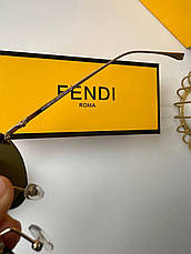 Жіночі сонцезахисні окуляри Fendi First Crystal з логотипом Фенді мікробуквой F з кристалами, фото 6
