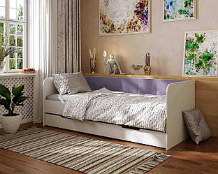 Ліжко-диван+шухляда Валенсія/Valencia 194х65х95 (сп.м.190х90) Viorina-Deko бузковий