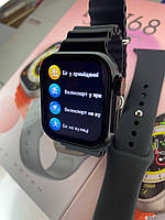 Компактные смарт часы HW68 Ultra Mini Smart Watch Apple 41 мм мини черные