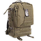 🔥 Тактичний рюкзак з підсумкими "Silver Knight - Tuscan" (олива) на 50 літрів, армійський, військовий, edc, фото 8