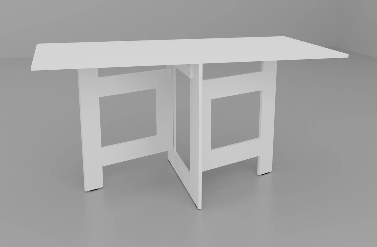 Стіл-трансформер "Слім Лайт" 150х77х75 см. Білий, фото 1