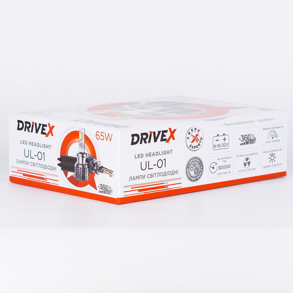Світлодіодні лампи DriveX UL-01 HB4(9006) 5.5K 65W CAN - фото 5 - id-p2090954920