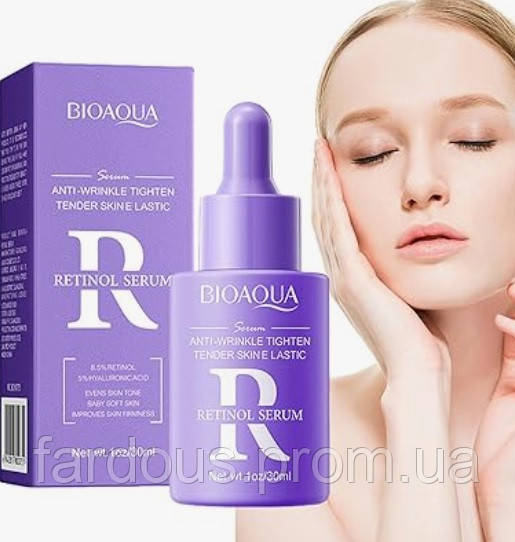 Сироватка для обличчя з ретинолом BIOAOUA Anti — Wrinkle Tighten Tender Skin Lastic, 30 мл