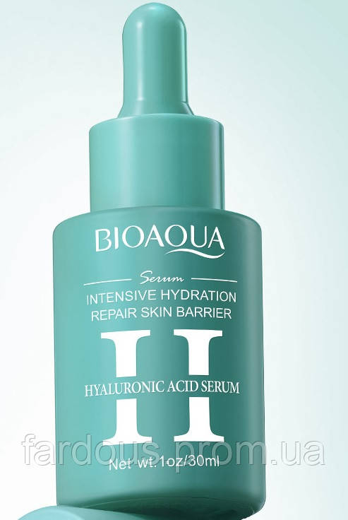 Сироватка для обличчя з гіалуроновою кислотою BIOAOUA Intensive Hydration Repair Skin Barrier, 30 мл