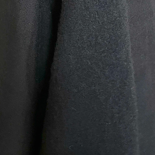 Двонитка трикотаж термо Relax з начосом пофарбована в чорний 2,3 м в 1 кг