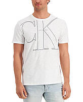 Оригинальная мужская базовая футболка Calvin Klein с логотипом белая