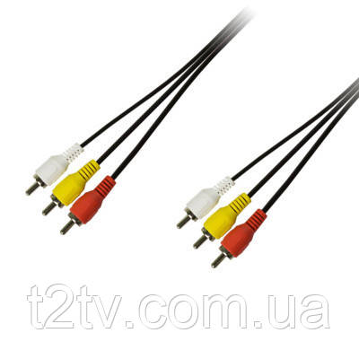 Кабель мультимедійний 3xRCA M - 3xRCA M 1.5m Piko (1283126473951)