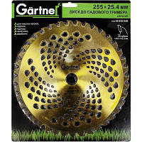 Ніж для газонокосарки GARTNER до садового тримера увігнутий 255х25.4 мм 40 ТВС зубців 4.8 мм (40038048), фото 2