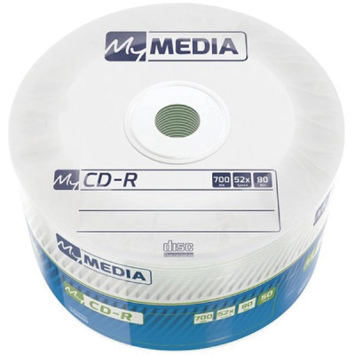 Диск CD MyMedia CD-R 700Mb 52x MATT SILVER Wrap 50 (69201), фото 1