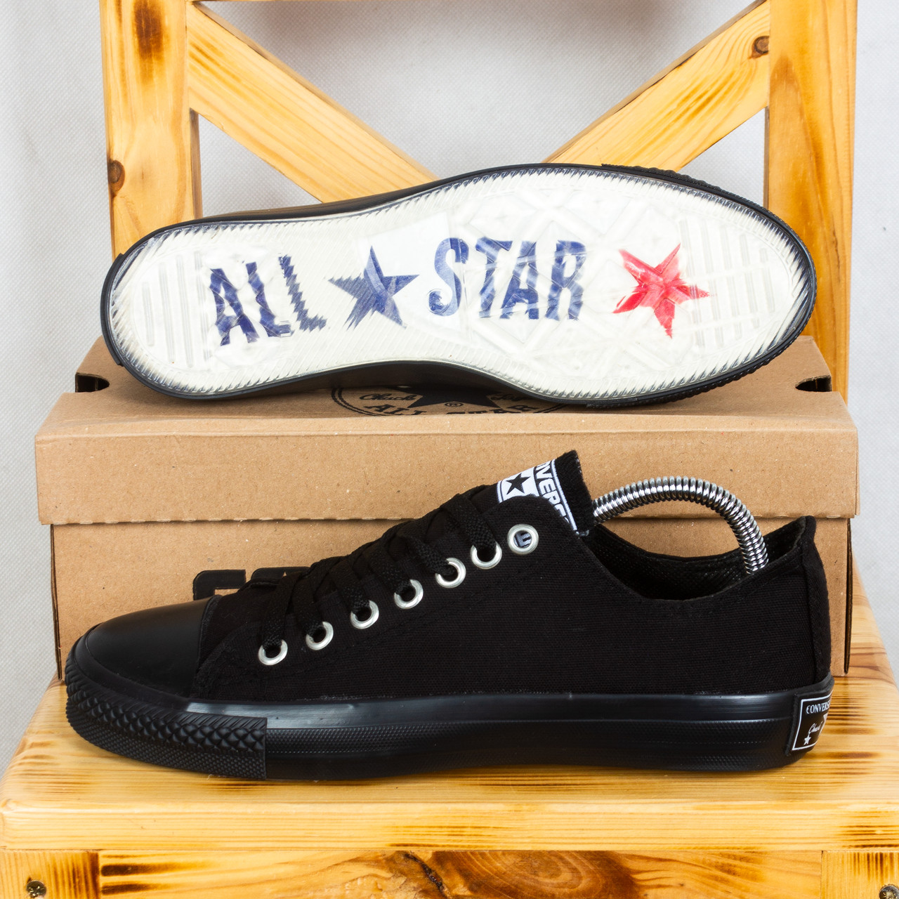 РОЗПРОДАЖ! Кеди Converse All Star повністю чорні