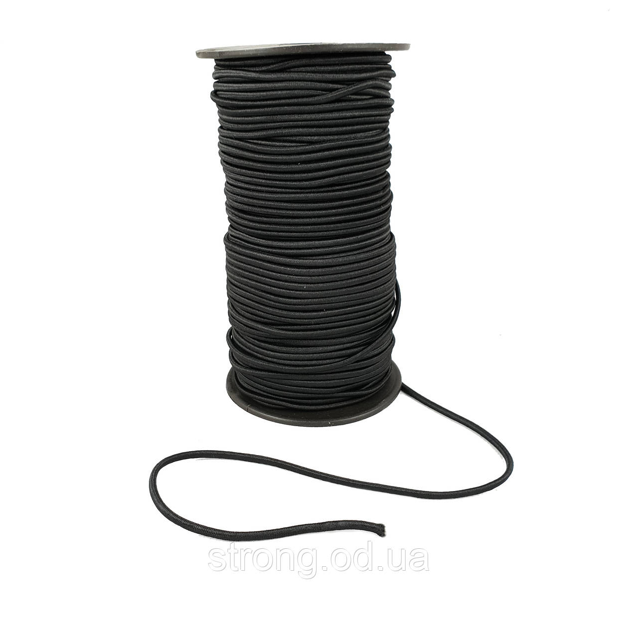 Гумка кругла (шляпна) 1,5 мм. Чорна 100 м.