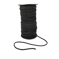 Гумка кругла (шляпна) 3 мм. Чорна 100 м.