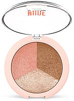 Палетка для контуринга Golden Rose Nude Look Baked Trio Face Powder 3 в 1, 9,5 г