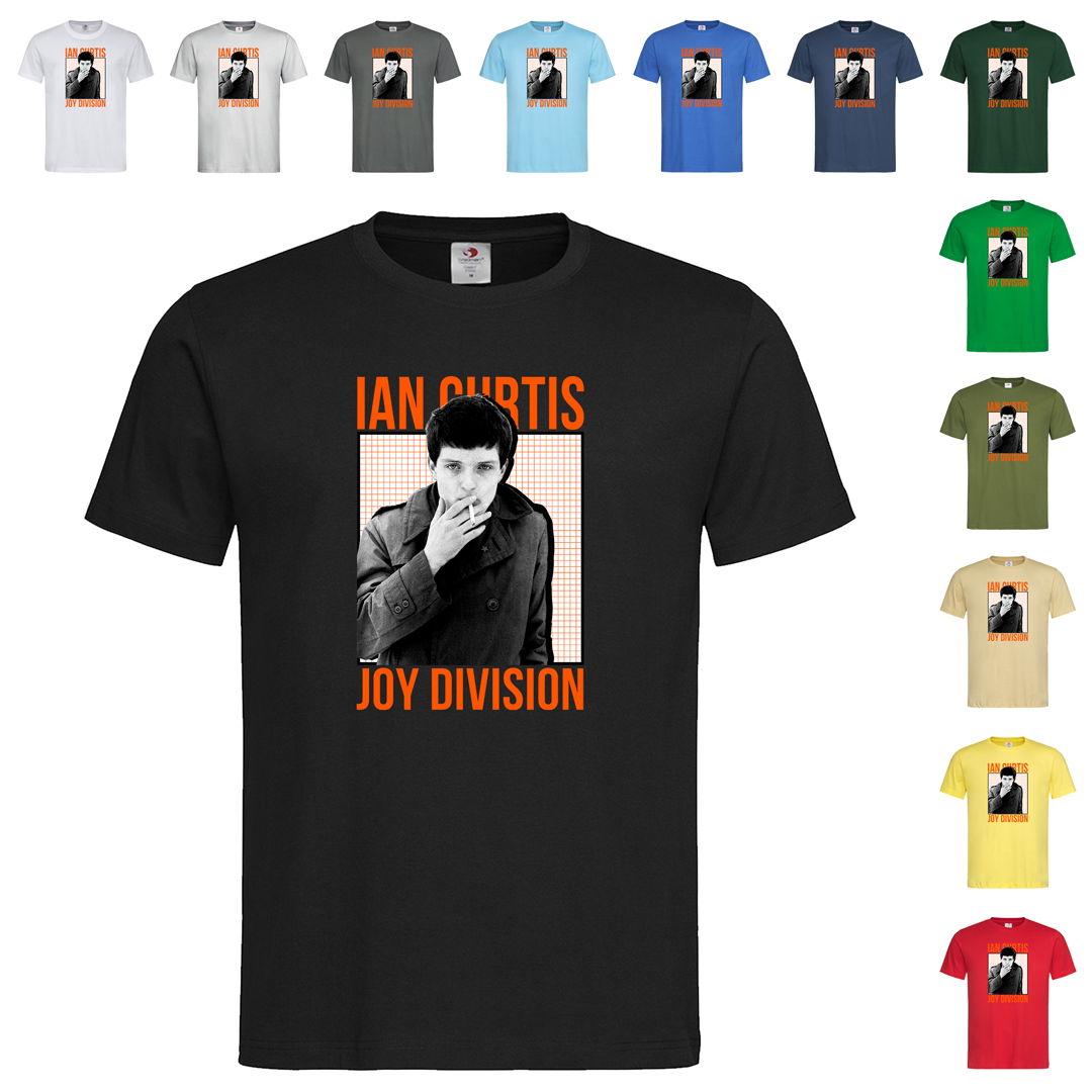 Чорна чоловіча/унісекс футболка Joy Division Ian Curtis (14-2-14-1)