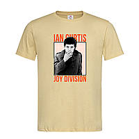 Песочная мужская/унисекс футболка Joy Division Ian Curtis (14-2-14-1-пісочний)