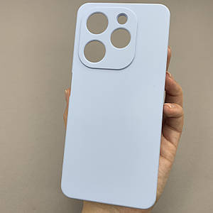 Чохол для Tecno POP 8 чохол матовий з мікрофіброю захистом камери чохол на техно поп 8 блакитний cmr