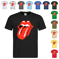 Чорна чоловіча/унісекс футболка Rolling Stones logo (14-2-15-3)