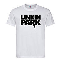 Белая мужская/унисекс футболка Linkin Park лого (14-2-16-2-білий)
