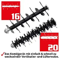 Аератор HECHT1420 електричний 2в1, 1500 Вт, 2984 об/хв, для газонів до 800м², глибина аерації - 12 до 4мм, кошик 35л, фото 5
