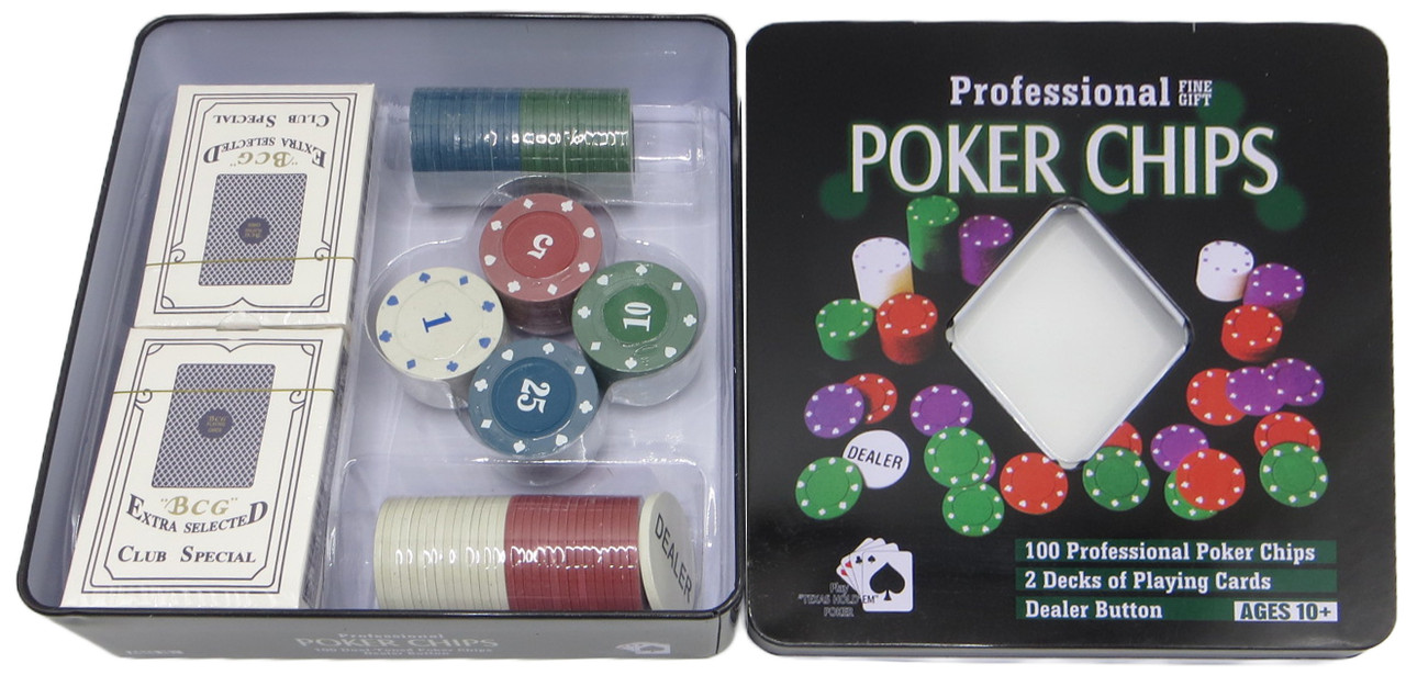 ГРА НАСТІЛЬНА "ПОКЕР НА 100 ФІШОК" МЕТ. КОР., фото 1