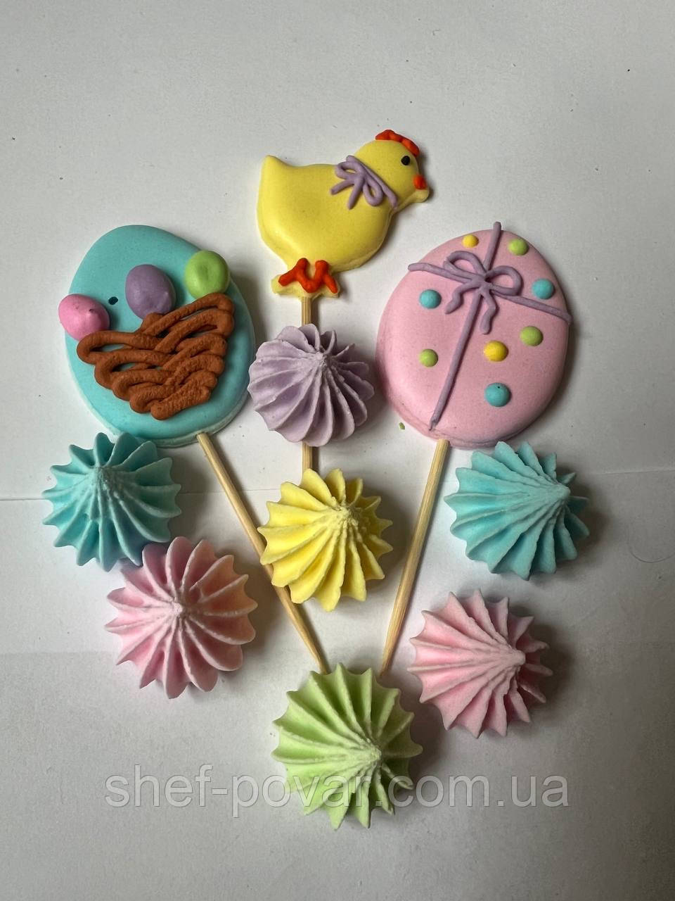 «Весела Великодня N2" ( курочка) кондитерський декор, фото 1