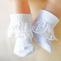 Нарядные носочки для новорожденных с кружевом