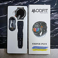 Мужские смарт часы Modfit Sniper Plus с возможностью разговаривать прямо с часов Украинский язык