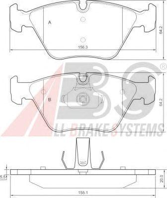 Гальмівні колодки пер. BMW 3(E46) 99-07/X3(E83) 03-11 (ATE)