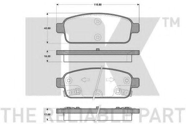 Гальмівні колодки дискові зад. (15"&16") Opel Astra J 1.3 CDTI 09-/Chevrolet Cruze 2.0 CDI 09-