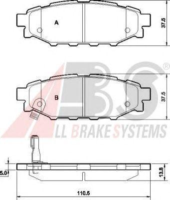 Гальмівні колодки зад. Forester/Impreza/Legacy/Outback09-