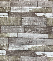 Самоклеюча декоративна 3D панель стінова, Сіро коричневе дерево, розмір 700х770х5мм