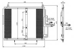 Радіатор кондиціонера MB W124 2.0D-3.2 01.85-03.98