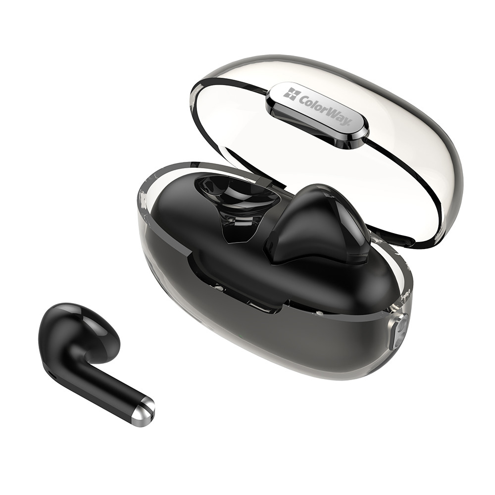 Навушники TWS ColorWay Slim Earbuds Black (CW-TWS2BK), фото 1