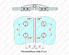 NFU-200-25-02 Петля для скляних дверей, скло-скло 180 градусів, полірована, фото 6