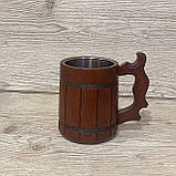 Пивний кухоль із дерева 0,5л кухоль, фото 7