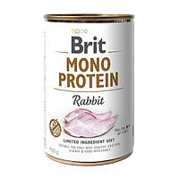 Влажный монопротеиновый корм для собак Brit Mono Protein Dog с кроликом 400 гр*6 шт