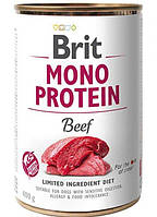 Влажный монопротеиновый корм для собак Brit Mono Protein Dog с говядиной 400 гр*6 шт