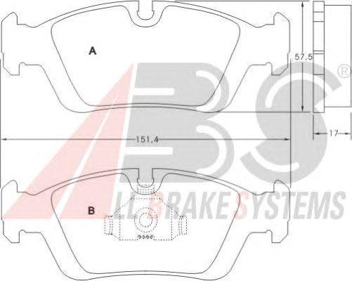 Гальмівні колодки пер. BMW 3 (E36/E46) 94-07 (ATE)
