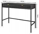 Консоль Piaski чорна матова 104 x 78 x 50 см, фото 3