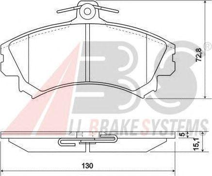 Гальмівні колодки пер. Mitsubishi Colt/Volvo S40/V40 1.1-2.0 i/TD 95- (TRW)