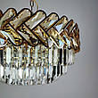 Люстра кришталева сучасна 7 ламп Е14 золото 50х120 см, фото 8